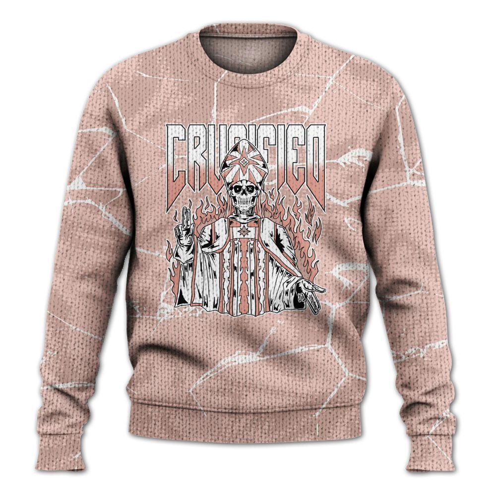 Knitted Sweater To Match Low Legend Pink 11s - Crucified Skeleton Crack