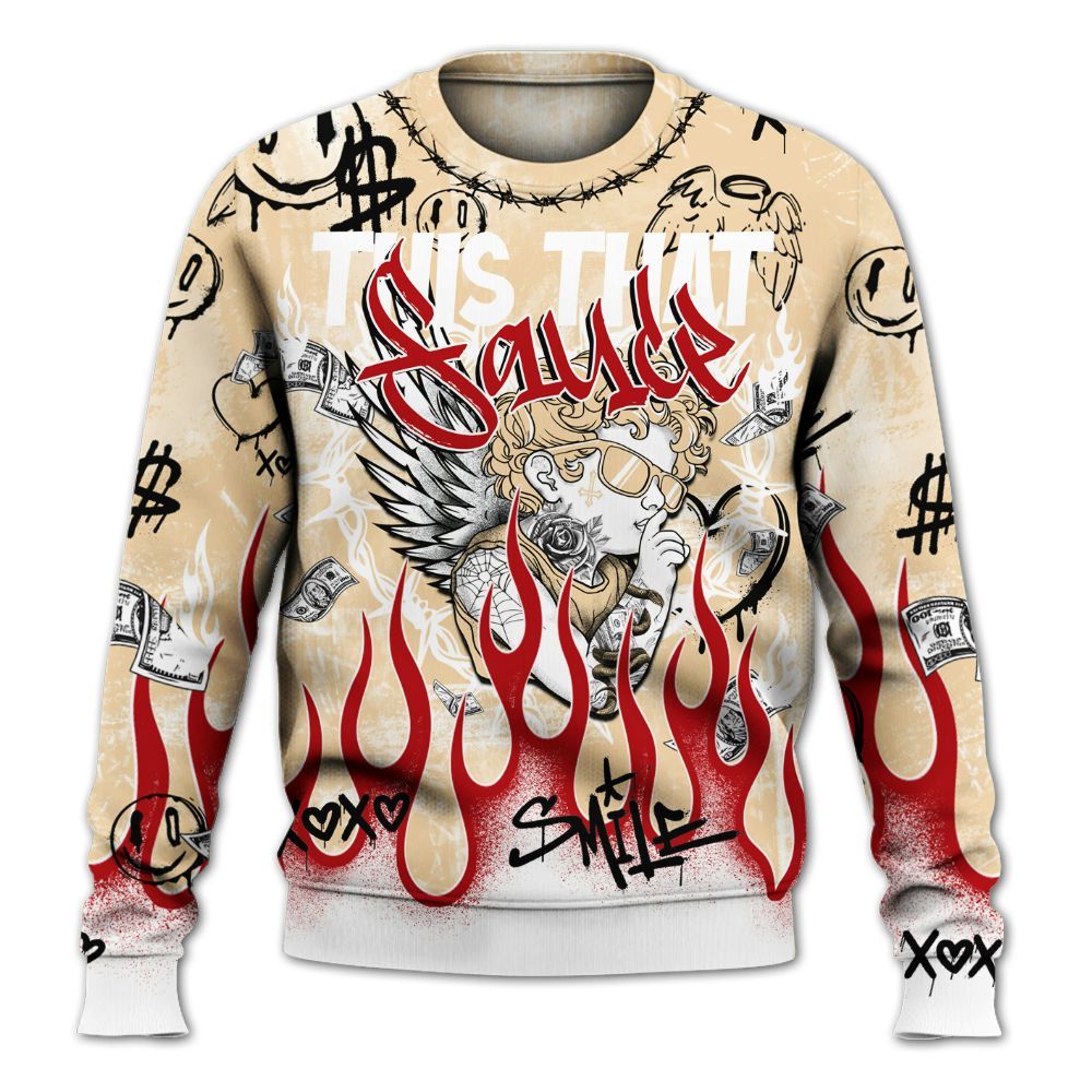 Sweatshirt To Match Dunk Low Strawberry Waffle - This That Sauce Angel All Over Print