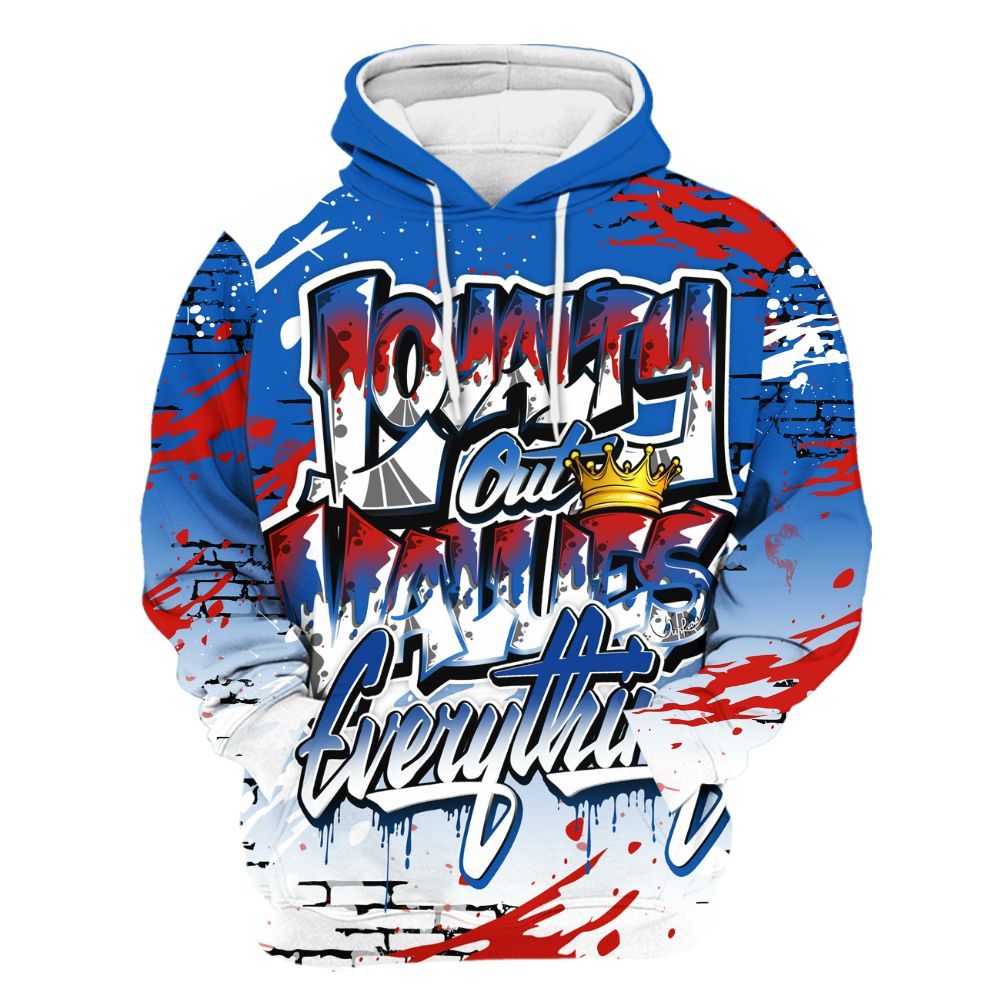 Hoodie To Match Kobe 6 Game Royal - Values Of Loyalty Drip All Over Print