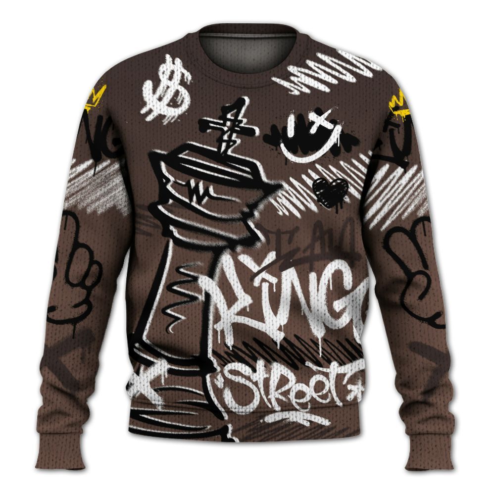 Knitted Sweater To Match Air Force 1 Low Escape - Street King Chess Streetwear