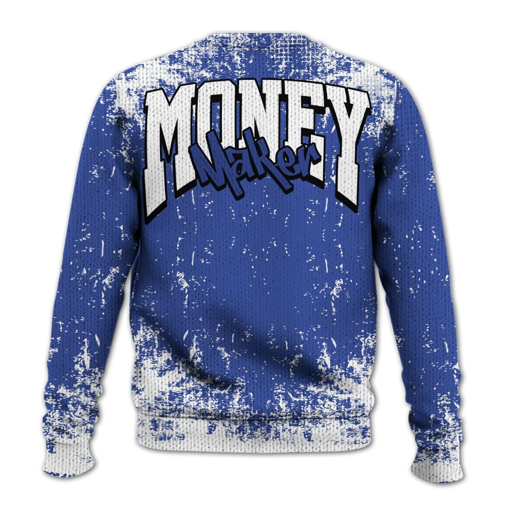 Knitted Sweater To Match Air Griffey Max USA Red White Blue 1s - Move In Silence Money Street Retro