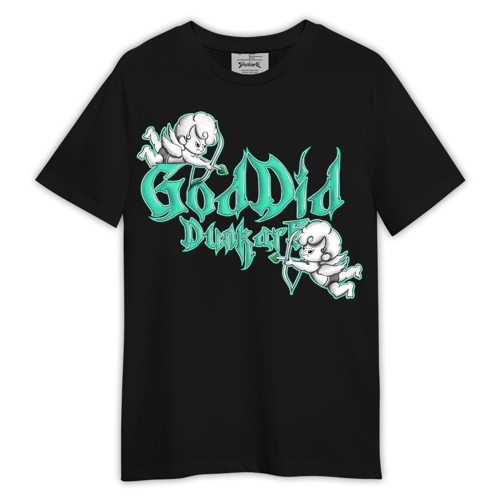 Shirt To Match Black Green Glow 3s - God Did Shirt Outfit 1505 LGH