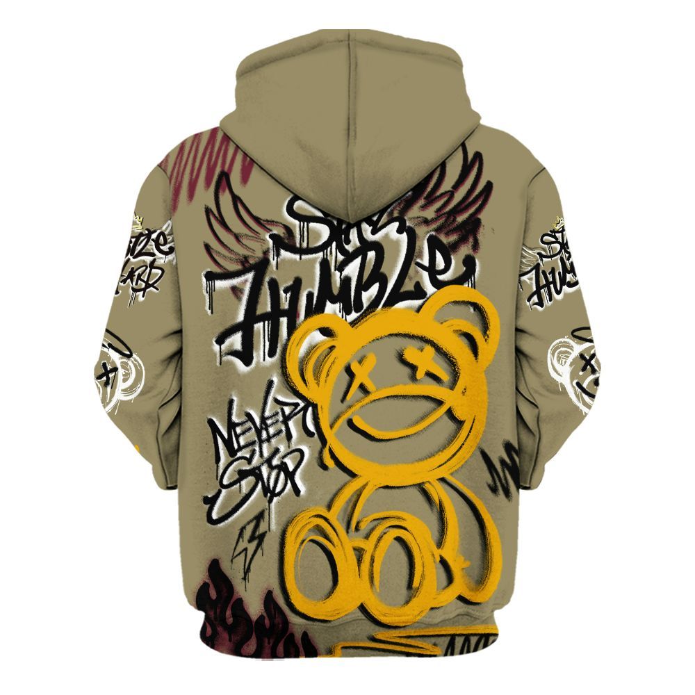 Hoodie To Match Black Olive 7s - Humble Drip Streetwear Graffity All Over Print