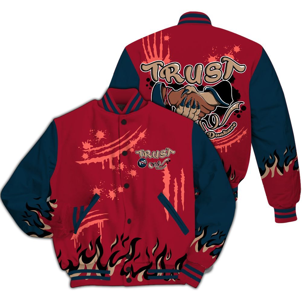 Varsity Jacket To Match Mid Multi Color 2022 1s - Graphic Trust No One All Over Print