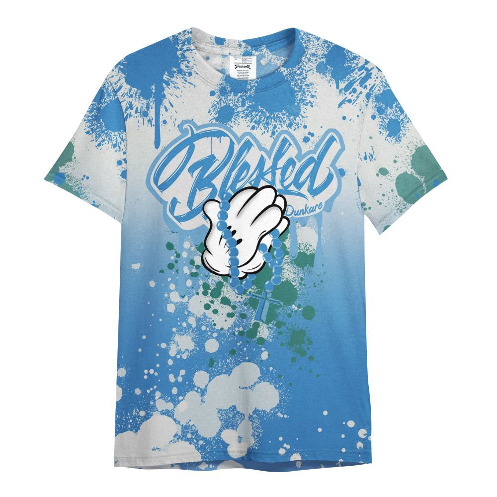 Shirt To Match Low Carolina 17s - God Blessed Ink Drip All Over Print