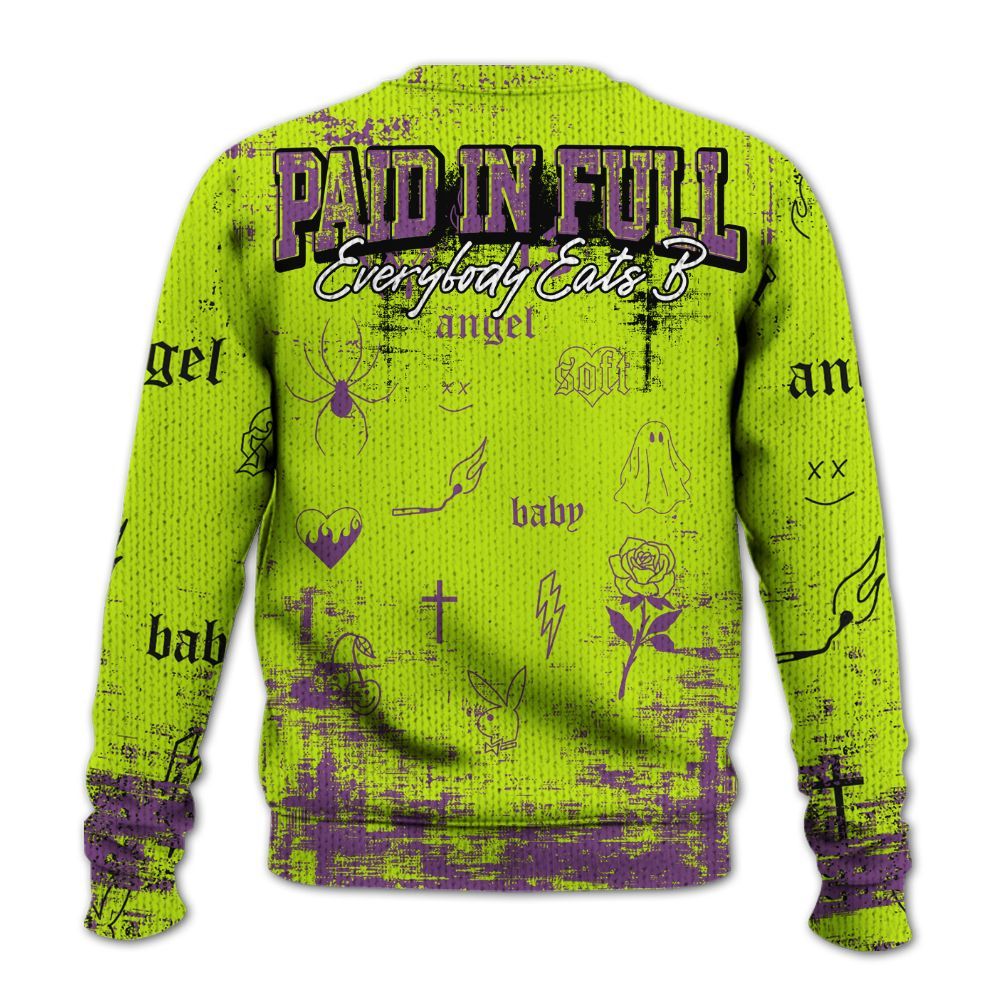 Sweater To Match GS Black Barely Volt 11s - Paid In Full Money Street Graphic Graphic