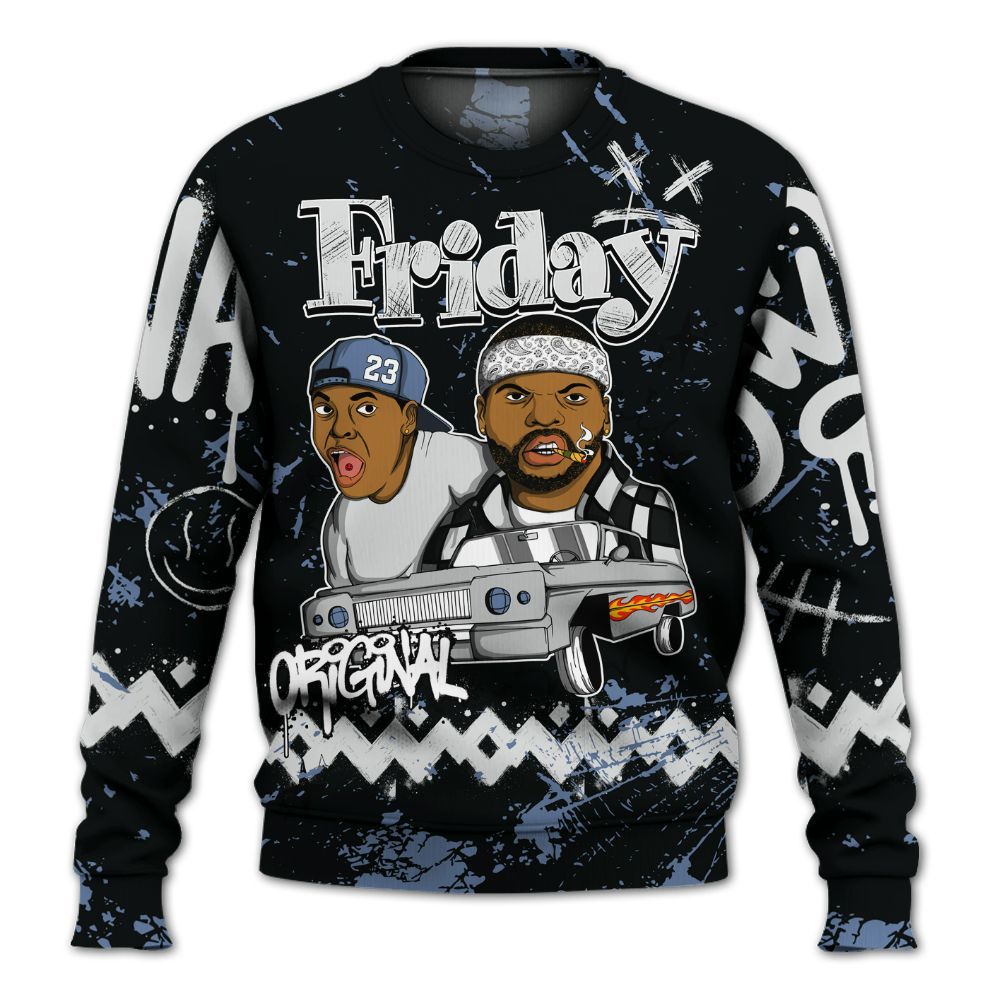 Sweatshirt To Match Mid Space Jam 1s - Friday Sneaker Crayon All Over Print