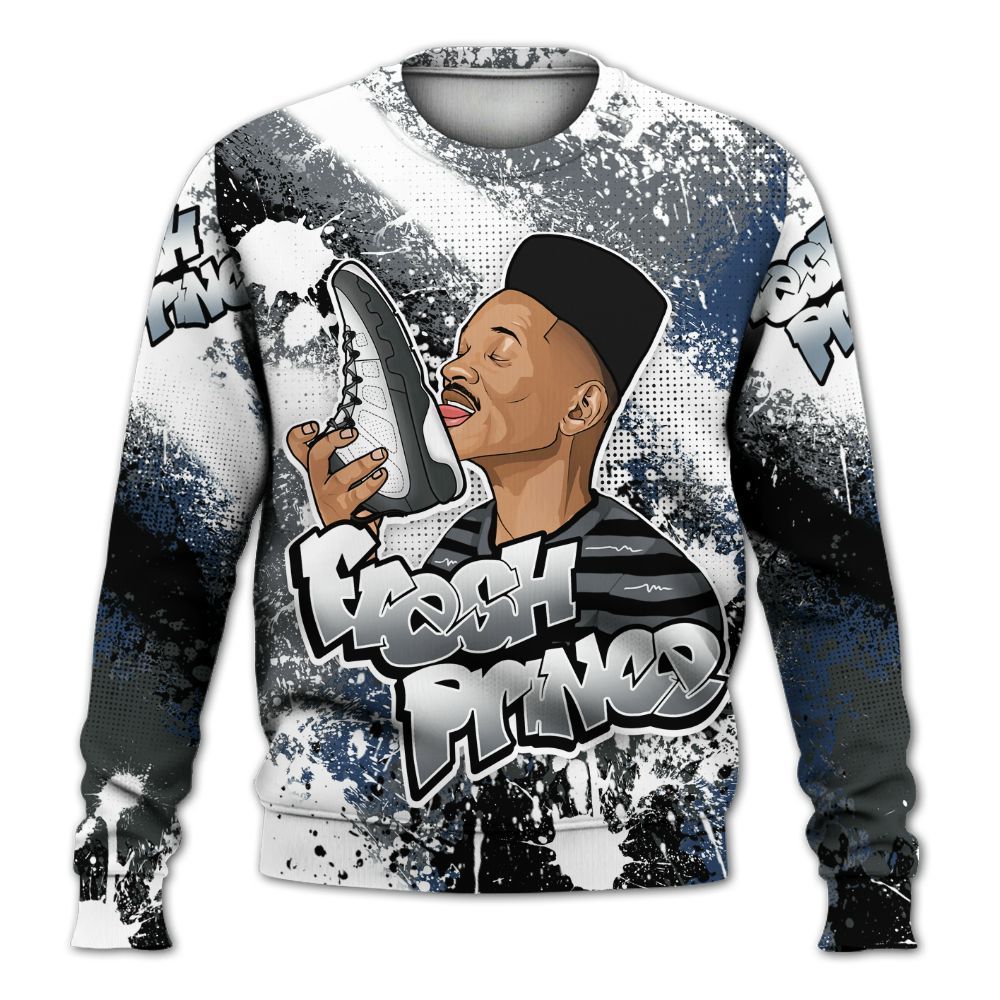 Sweatshirt To Match Flint Grey 9s - Fresh Sneaker Lick All Over Print