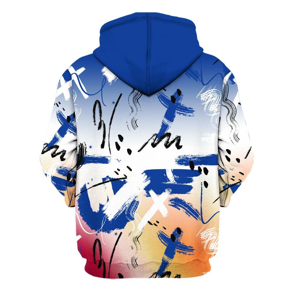 Hoodie To Match Air Griffey Max Los Angeles 1s - Money Hustle Grind Pray All Over Print