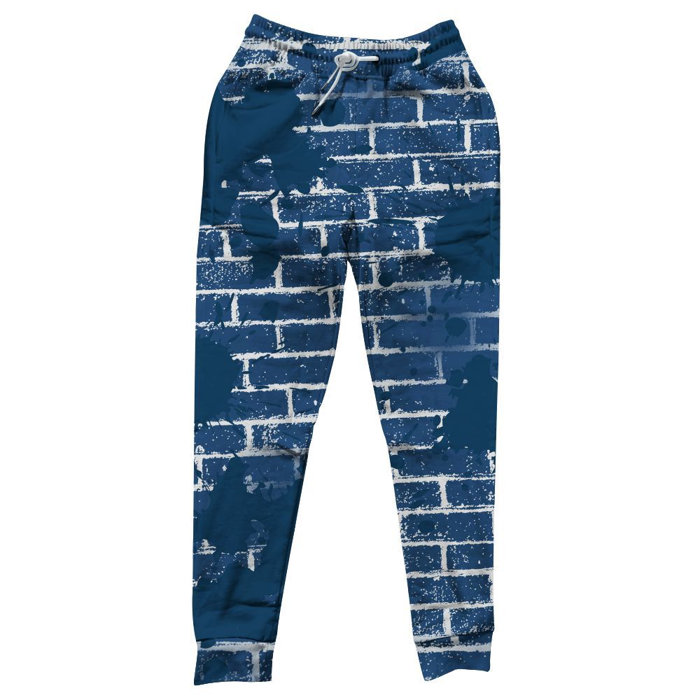 Sweatpant To Match High OG Midnight Navy 1s - Brick All Over Print