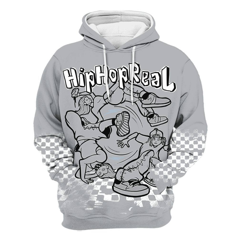 Hoodie To Match Low OG Wolf Grey 1s - Feel Life Street Style All Over Print