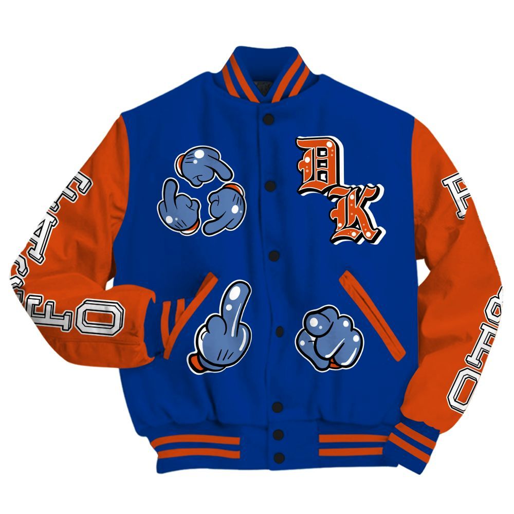 Varsity Jacket To Match Mid Knicks 1s - F Around Find Out Graphic All Over Print