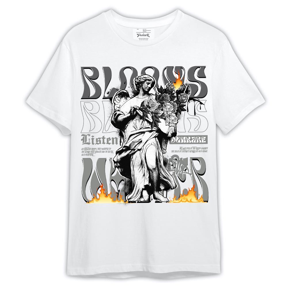 Shirt To Match Paris Cement Grey 4s - Blooms Whisper Shirt Outfit