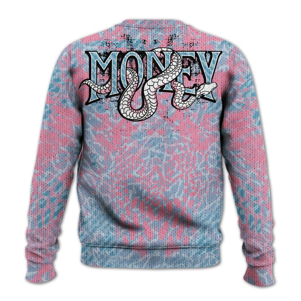 Sweater To Match Denim Pink Glow 3s - Snake Move In Silence Graphic