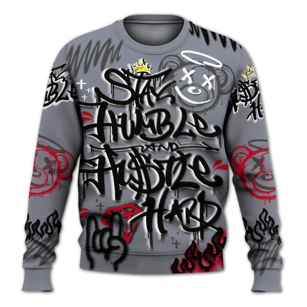Sweatshirt To Match Retro Black Flint 13s - Humble Drip Streetwear Graffity All Over Print