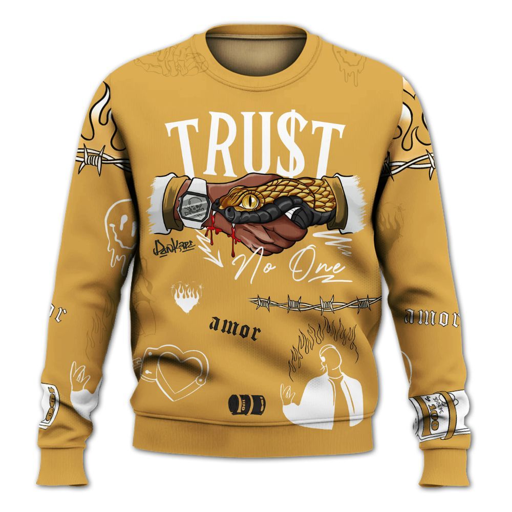 Sweatshirt To Match Low OG Rookie Of The Year 1s - Snake Trust No One All Over Print