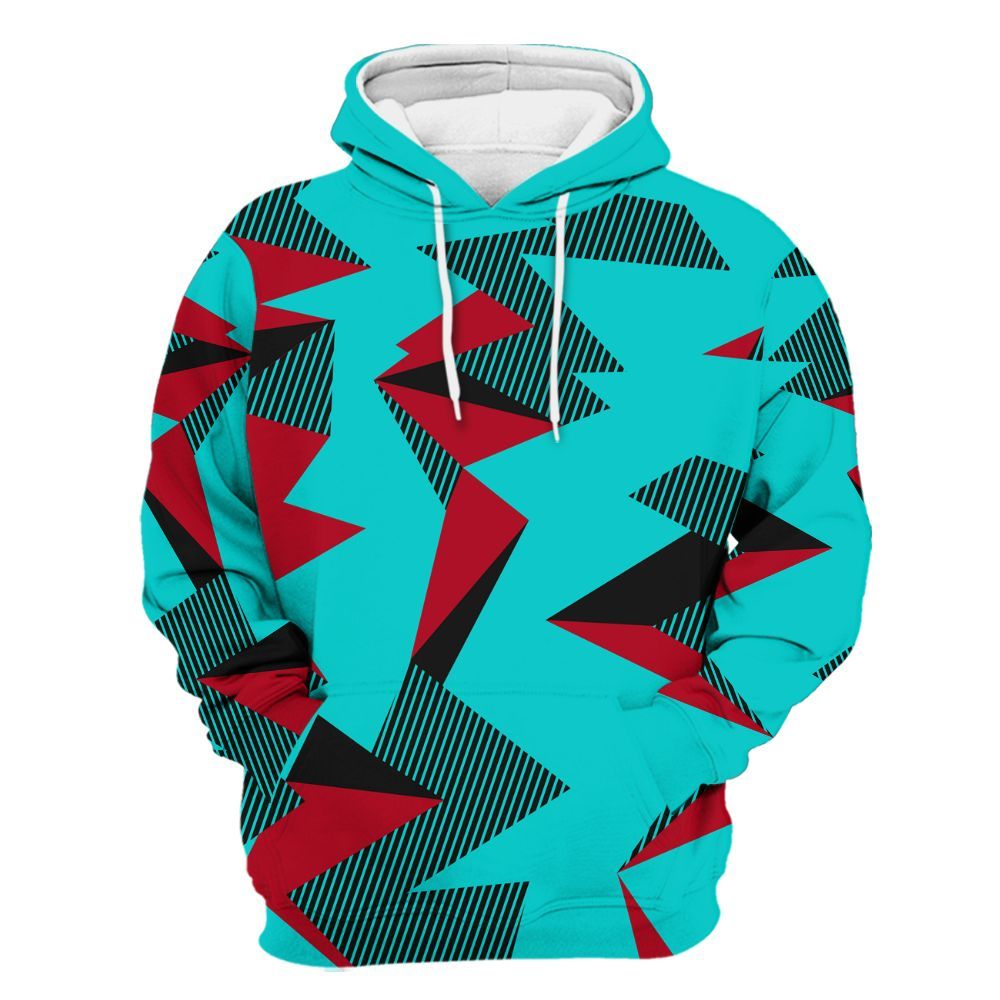 Hoodie To Match Air Griffey Max 1 Freshwater - Geometric Camouflage Pattern All Over Print