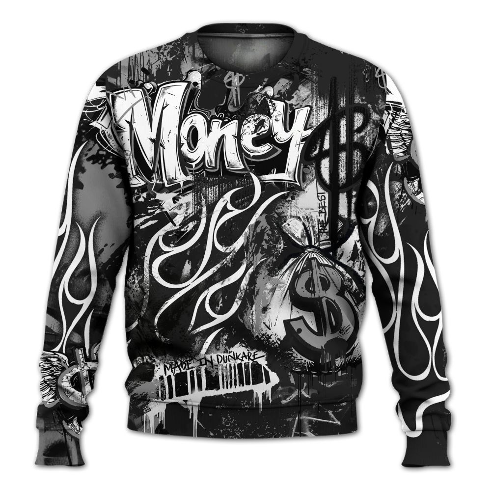 Sweatshirt To Match White Thunder 4s - The Best Money All Over Print