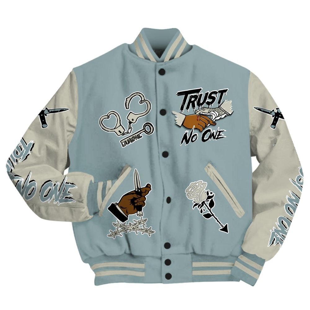 Varsity Jacket To Match AMM Low 17s - Trust No One Dripping All Over Print