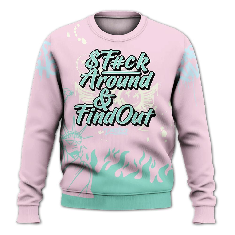 Sweatshirt To Match Retro Easter 5s - Graphic Fck Around Find Out All Over Print