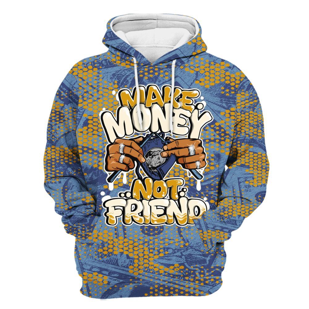 Hoodie To Match High OG First In Flight 1s - Make Moneys Not Friend Graphic Banknotes All Over Print