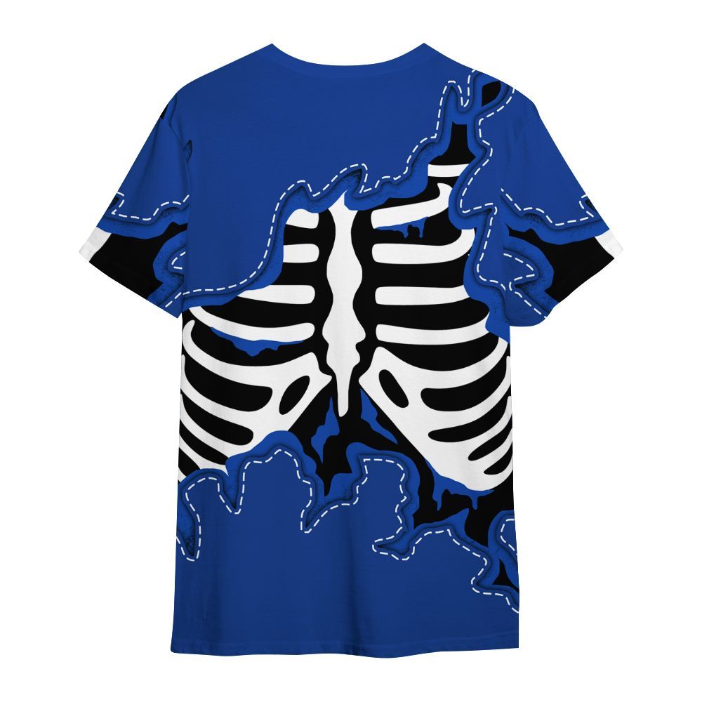 Shirt To Match Air Foamposite One Royal - Skeleton Smiley Face All Over Print