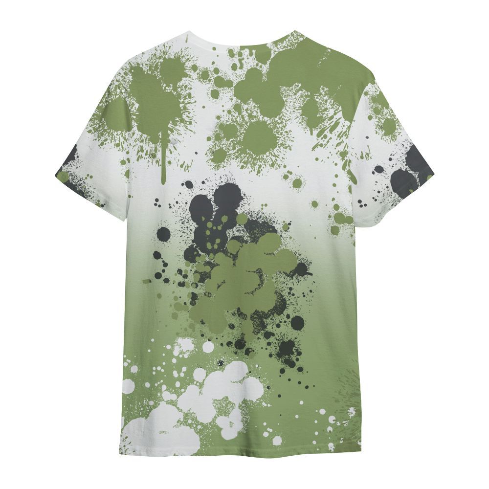 Shirt To Match Oil Green 4s - God Blessed Ink Drip All Over Print