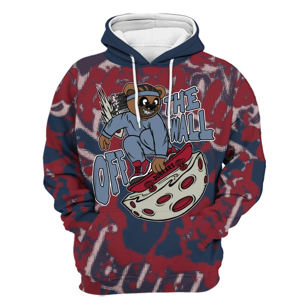 Hoodie To Match Navy Blue 2024 6s - Quirky Bear Street All Over Print