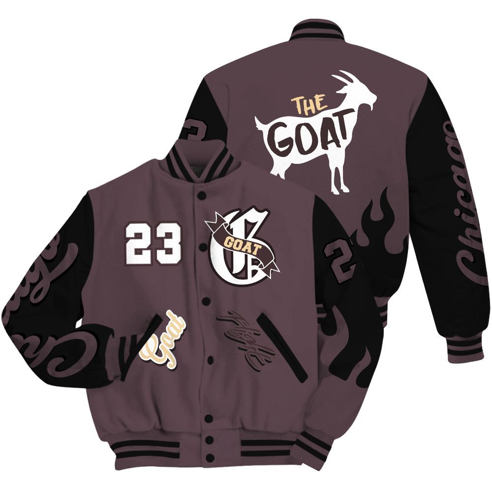 Varsity Jacket To Match AMM Black 3s - The G.O.A.T Flight Streetwear All Over Print