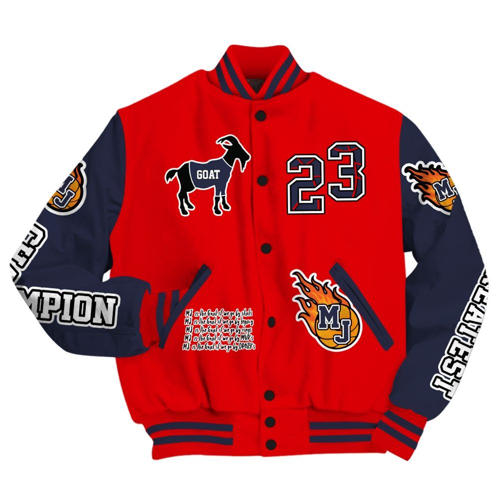Varsity Jacket To Match Low OG Howard Bison 1s - 23 G.0.A.T Jump Up Basketball All Over Print