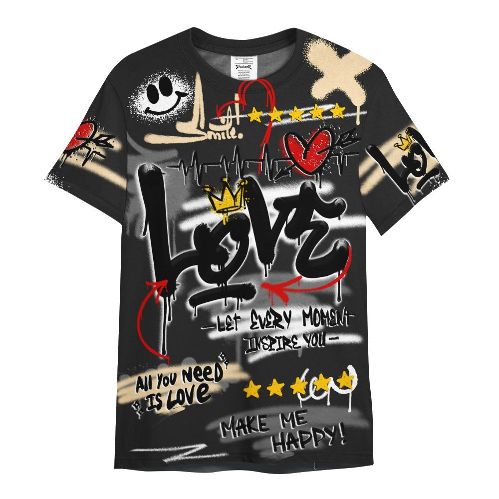 Shirt To Match Kobe 9 EM Mambacita - Happy Love Beats Graffiti Streetwear All Over Print