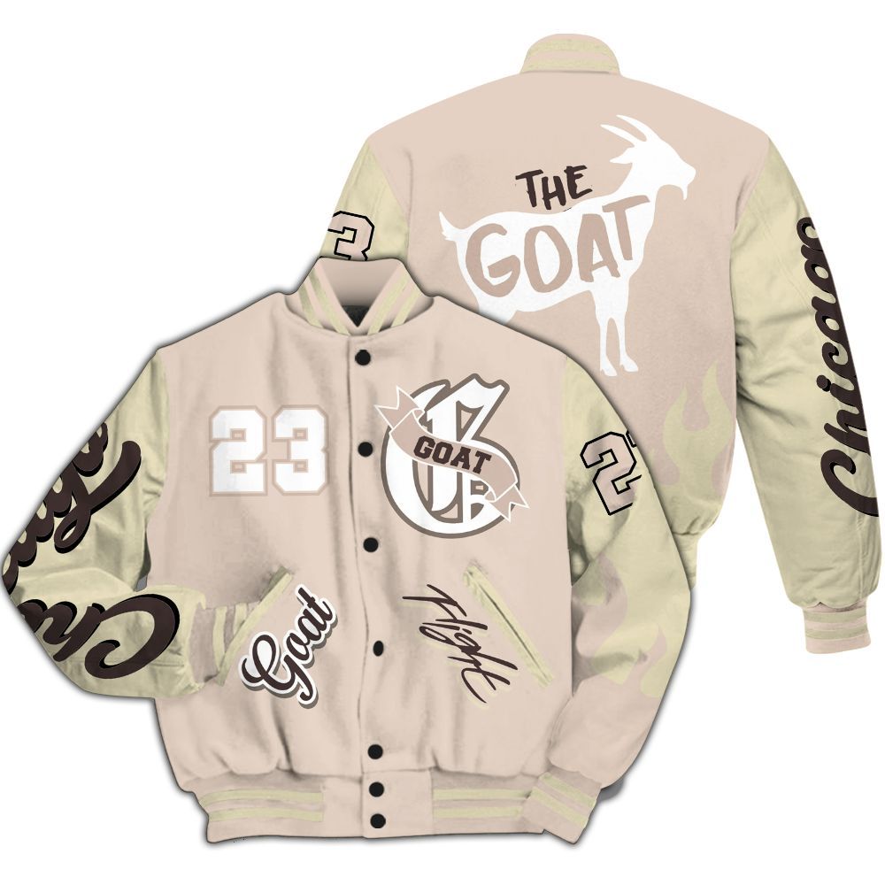 Varsity Jacket To Match A Ma Maniere X Fossil Stone 4s - The G.O.A.T Flight Streetwear All Over Print