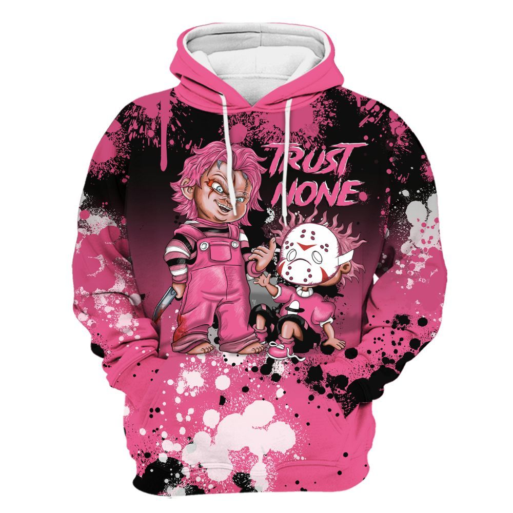 Hoodie To Match Air Max SNDR Hyper Pink - Trust No One Scary All Over Print