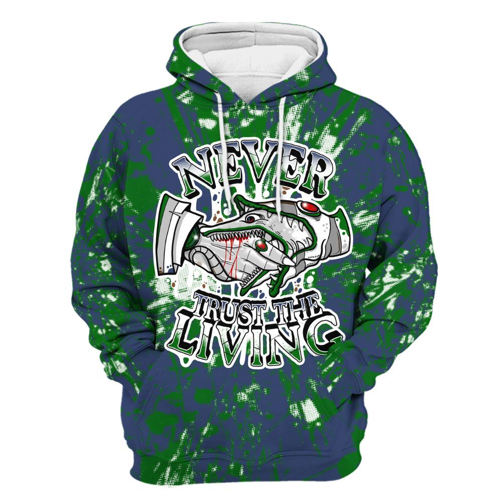 Hoodie To Match Midnight Navy 13s - Never Trusting Living Graphic Halloween All Over Print