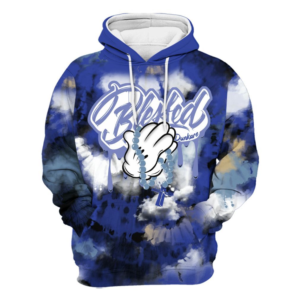 Hoodie To Match Air 180 Concord - God Blessed Tie Dye All Over Print