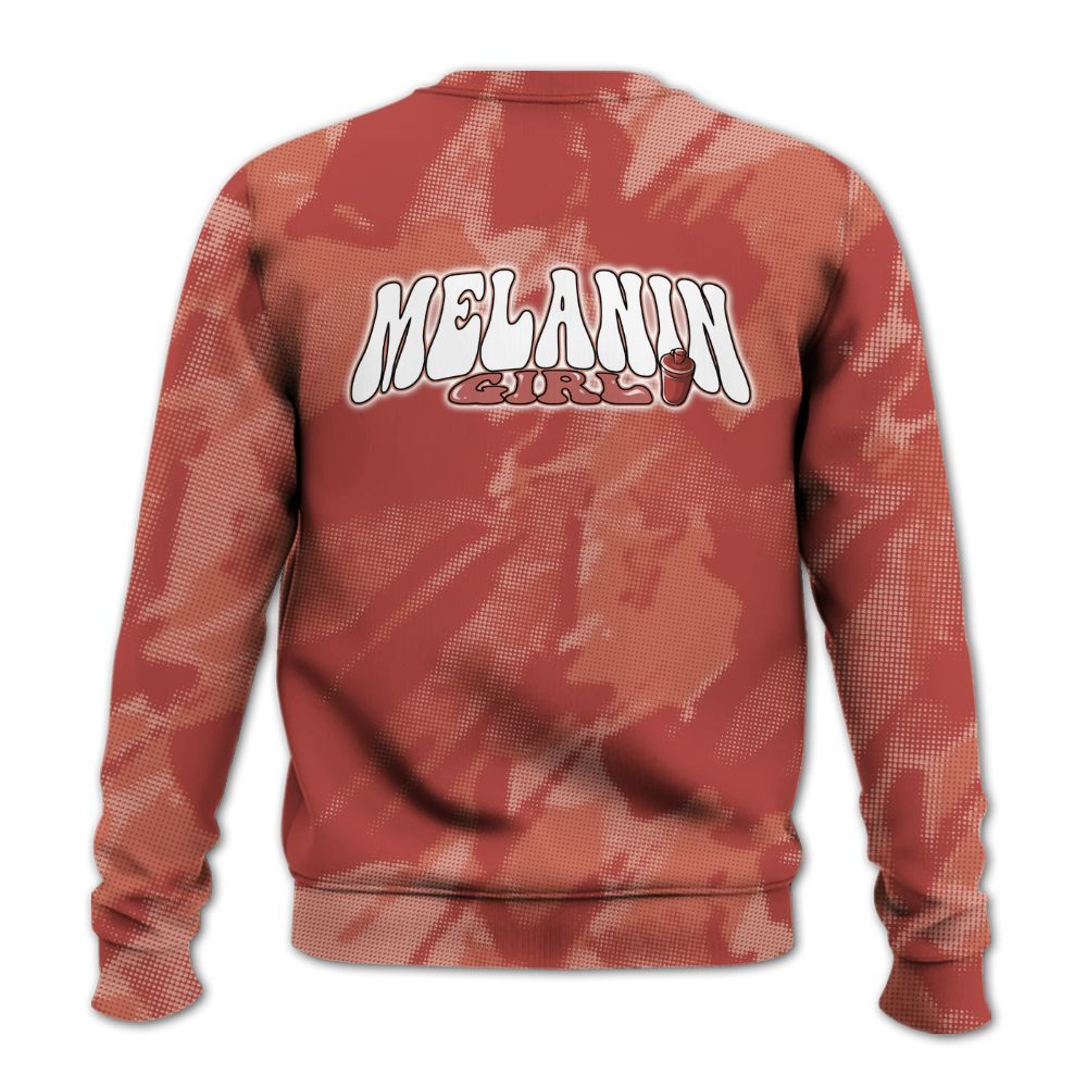 Sweatshirt To Match Dune Red 13s - MelaninGirl Abstract Halftone All Over Print