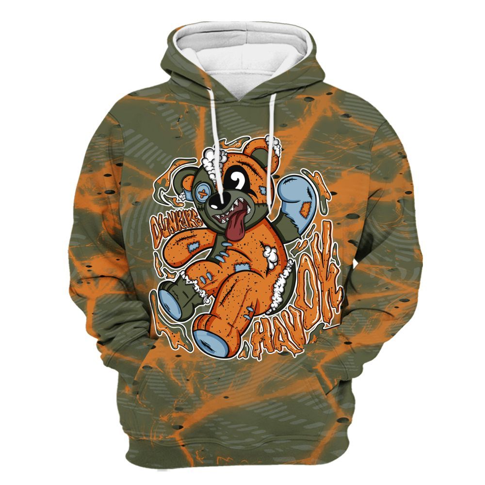 Hoodie To Match Olive 5s - Havok Bear All Over Print