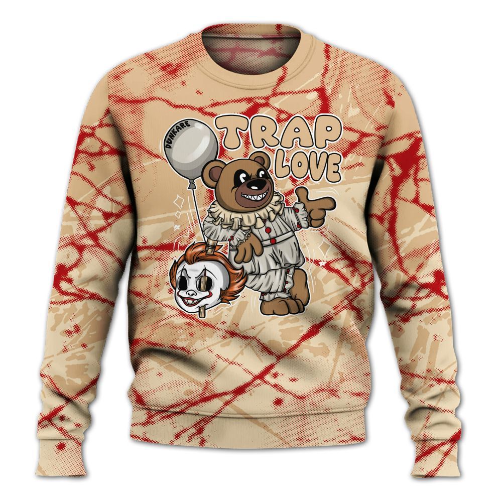 Sweatshirt To Match Dunk Low Strawberry Waffle - Trap Loves Bear Profound All Over Print