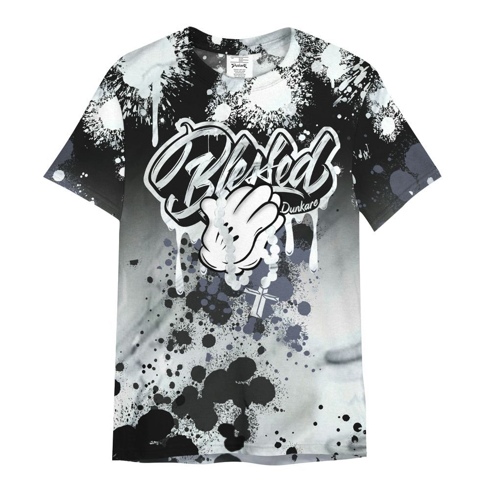 Shirt To Match Air Foamposite Jin Kazama - God Blessed Ink Drip All Over Print