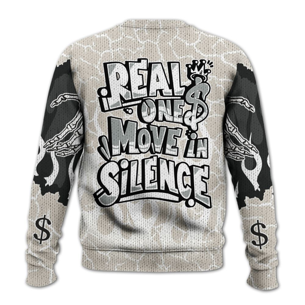 Sweater To Match Retro Pure Money 3s - Ones Move In Silence Graphic Trapped Graphic