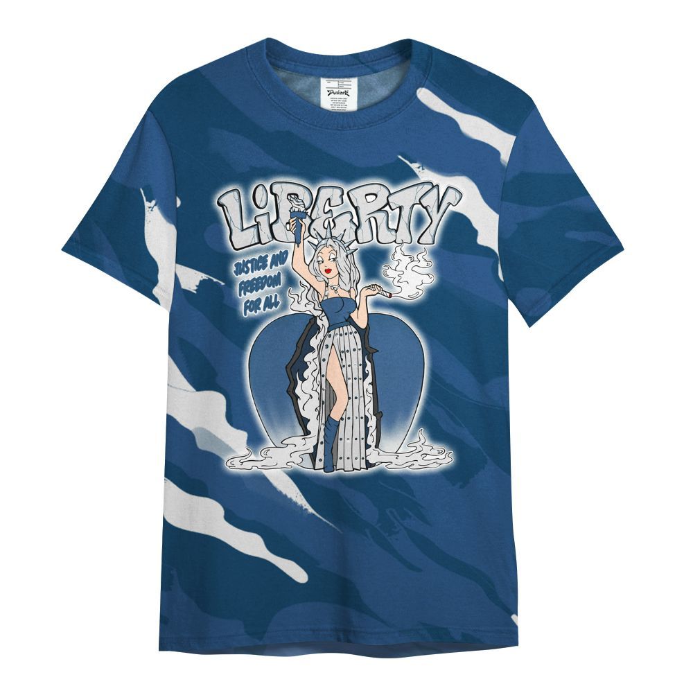 Shirt To Match High OG Midnight Navy 1s - Midwest Cartoon Colored All Over Print