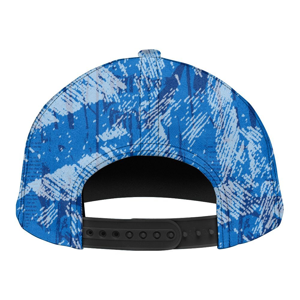 Snapback To Match Blueberry 12s - Grunge Pattern Graphic