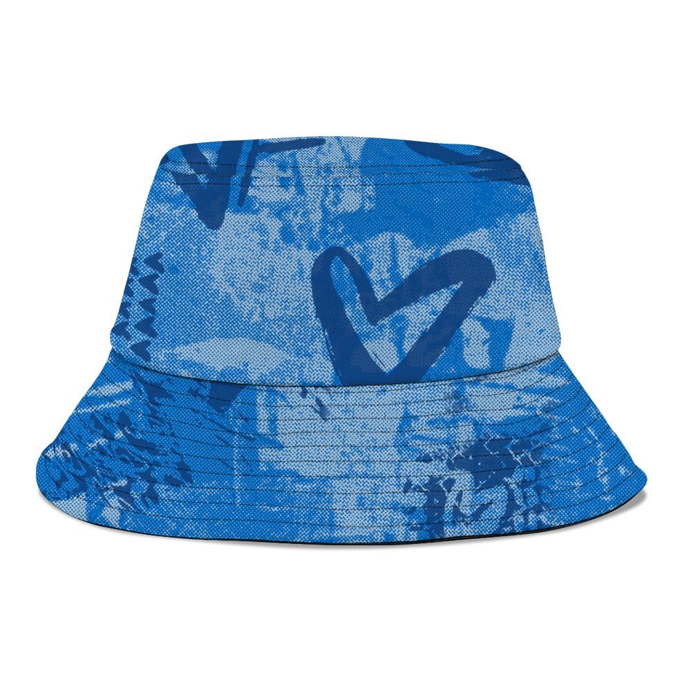 Bucket Hat To Match Blueberry 12s - Skull Love Graphic