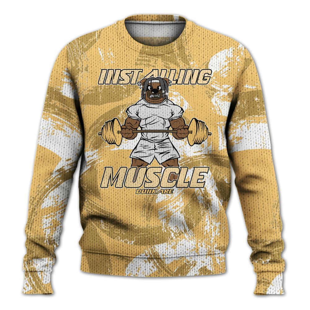 Knitted Sweater To Match Craft Paris 6s - Installing Muscle Bear Circle Slpash