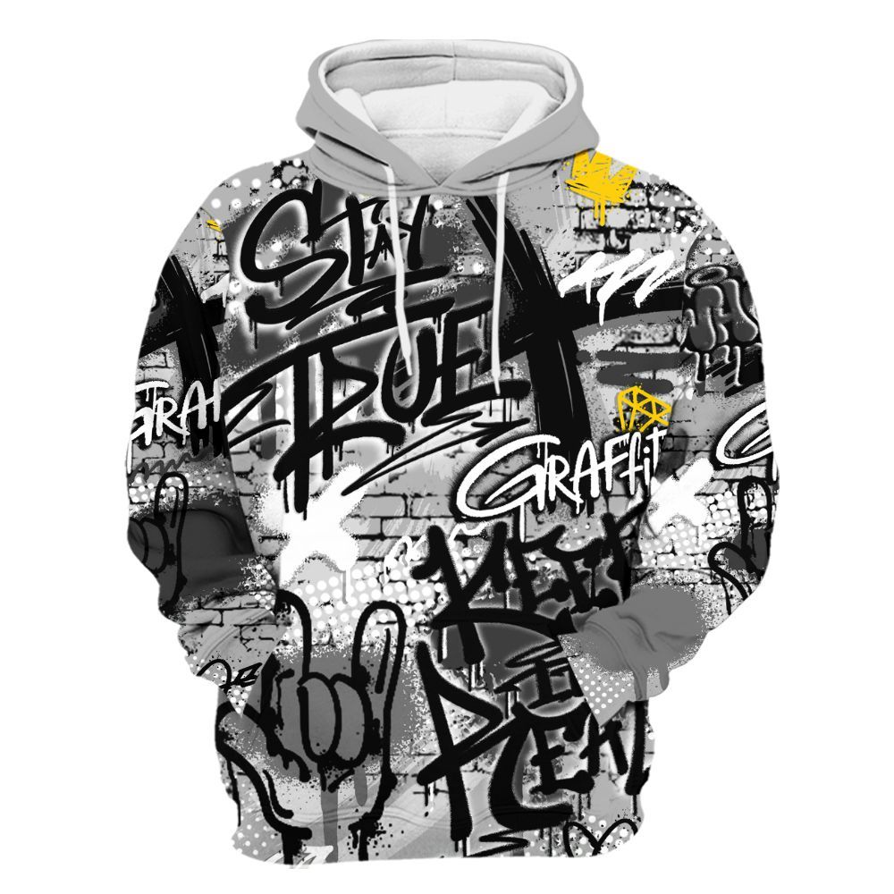Hoodie To Match NOCTA Black 2s - True It Real Graffiti Streetwear All Over Print