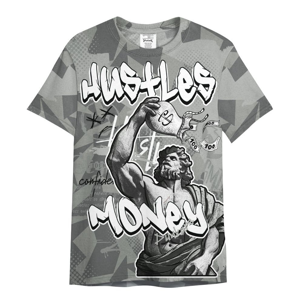 Shirt To Match Paris Cement Grey 4s - Huslte Money Retro All Over Print