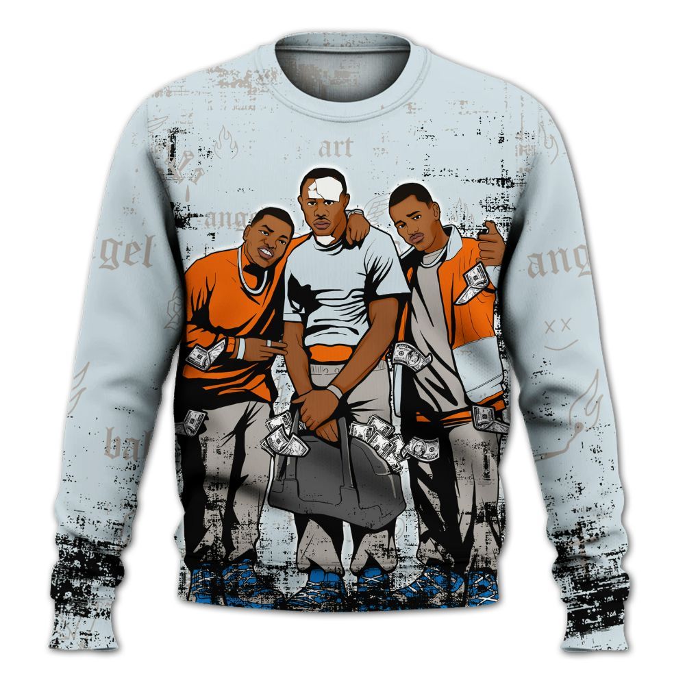 Sweatshirt To Match Retro High OG Alaska 1s - Paid In Full Money All Over Print