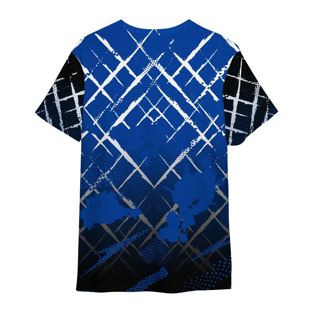 Shirt To Match Hyper Royal 12s - Halftone Stand Business Dripping All Over Print