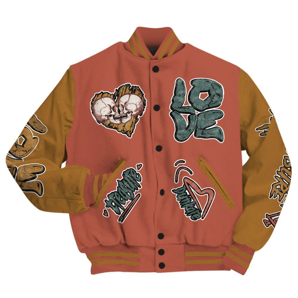 Varsity Jacket To Match SB Dunk Low Pro Burnt Sunrise - Skull Bear All Over Print