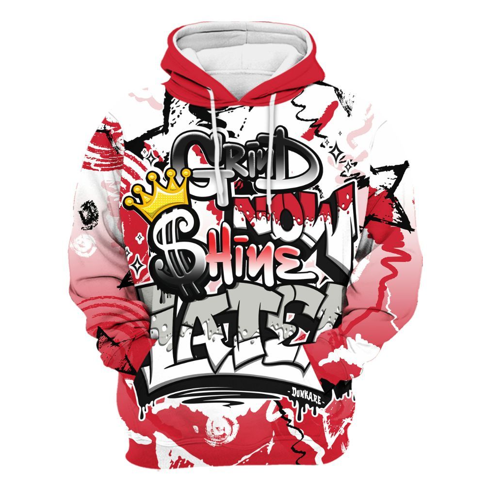 Hoodie To Match Flight Club 4s - Grind Shine Later Drip All Over Print